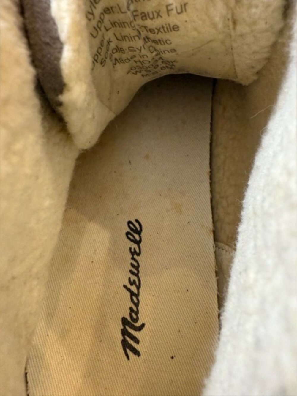 Madewell Cloudlift Grey High Top Sneakers Suede/Faux Shearling Womens 9.5 - Picture 8 of 11